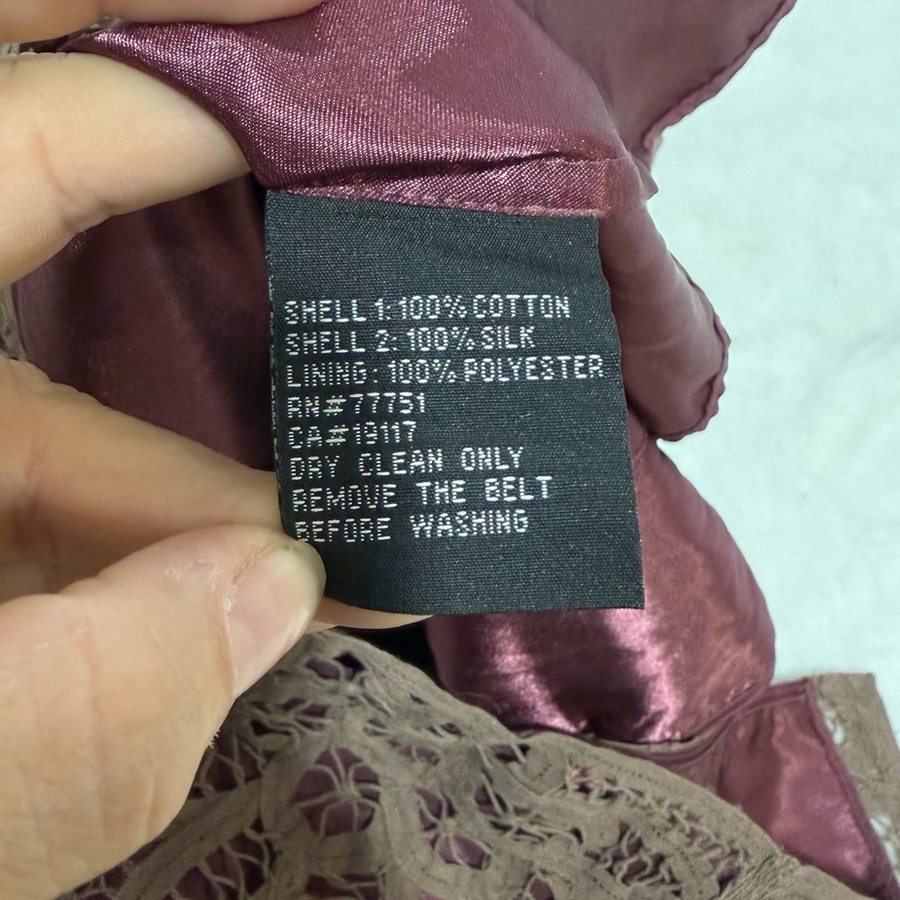 Vintage Betsey Johnson Y2K Crochet & Silk Strapless Halter Dress Size 6 - Picture 5 of 9